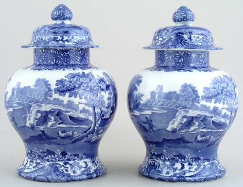 Vases Pair with Covers c1930s